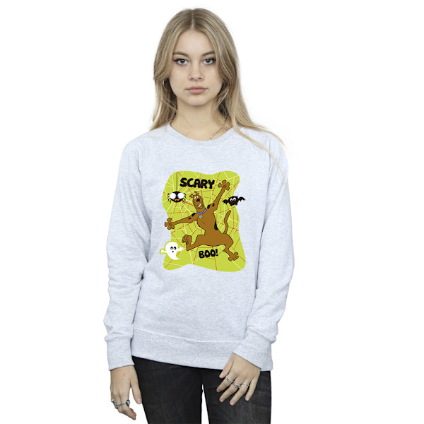 Scooby Doo Dam/Kvinnor Läskig Boo! Sweatshirt L Sportgrå Sports Grey L
