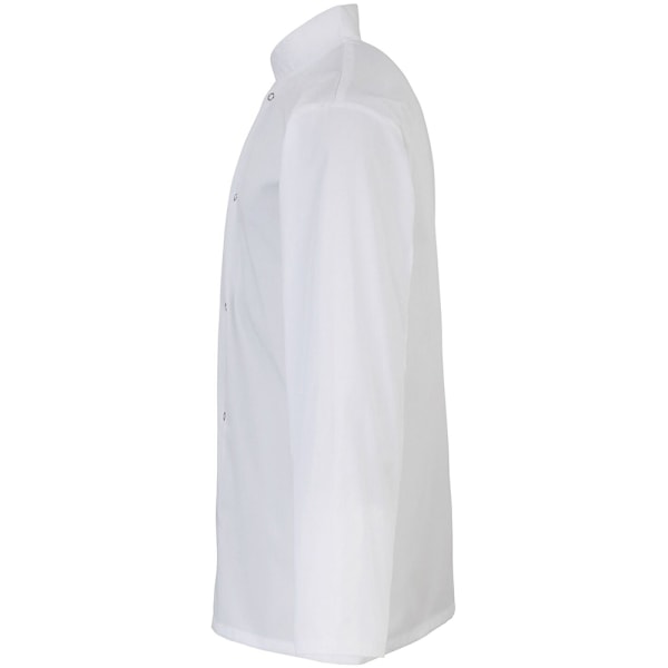 Premier Studded Front Långärmad Kockjacka / Kockkläder 2XL White 2XL