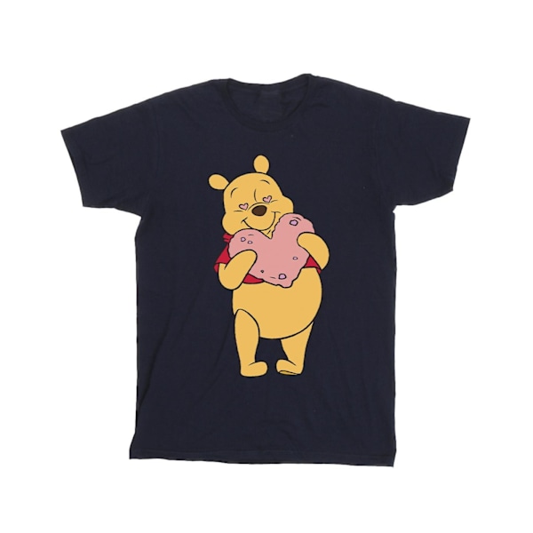 Disney Winnie The Pooh T-shirt med hjärtögon för pojkar, 5-6 år, marinblå Navy Blue 5-6 Years