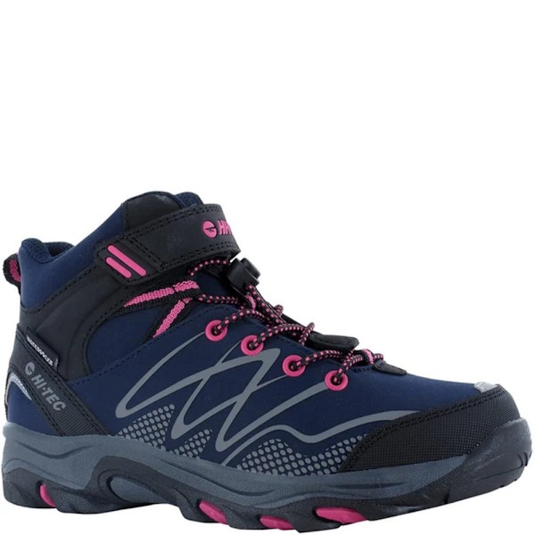 Hi-Tec Girls Blackout Mid Cut Vandringskängor 2 UK Marinblå/Magenta Navy/Magenta 2 UK