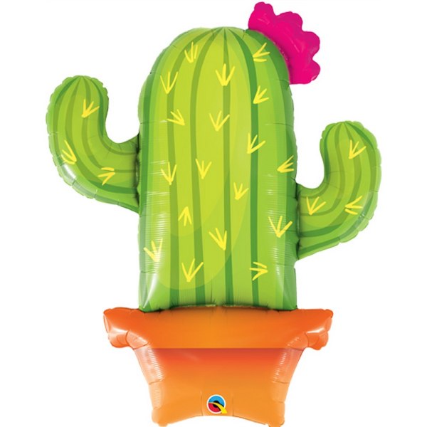 Qualatex 39 Inch Potted Cactus Supershape Folieballong One Size Green One Size