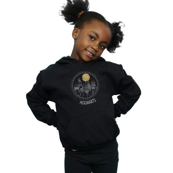 Harry Potter Girls Hogwarts Circle Hoodie 5-6 år Svart Black 5-6 Years