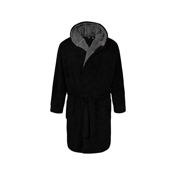 Duke Herrarnas D555 Newquay Huvad Kingsize Morgonrock 7XL Svart Black 7XL