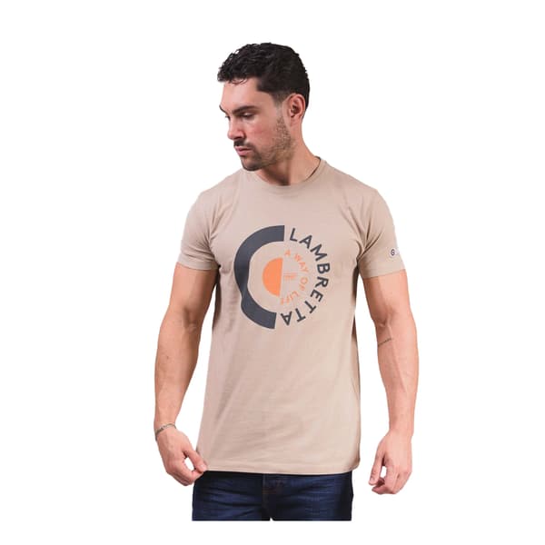 Lambretta Herr Target T-shirt S Stone Stone S