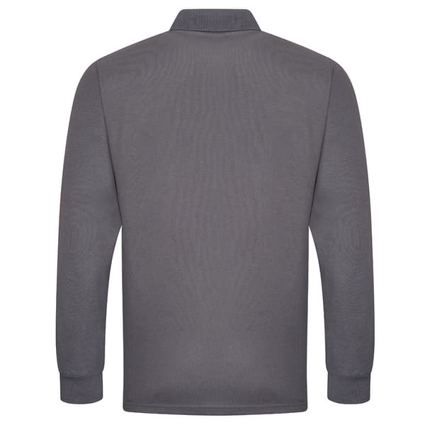 PRO RTX Herr Pro Piqué Långärmad Pikétröja XXL Solid Grå Solid Grey XXL