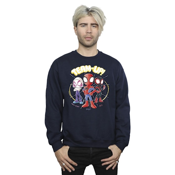 Marvel Herr Spidey Och Hans Fantastiska Vänner Skiss Sweatshirt XX Navy Blue XXL