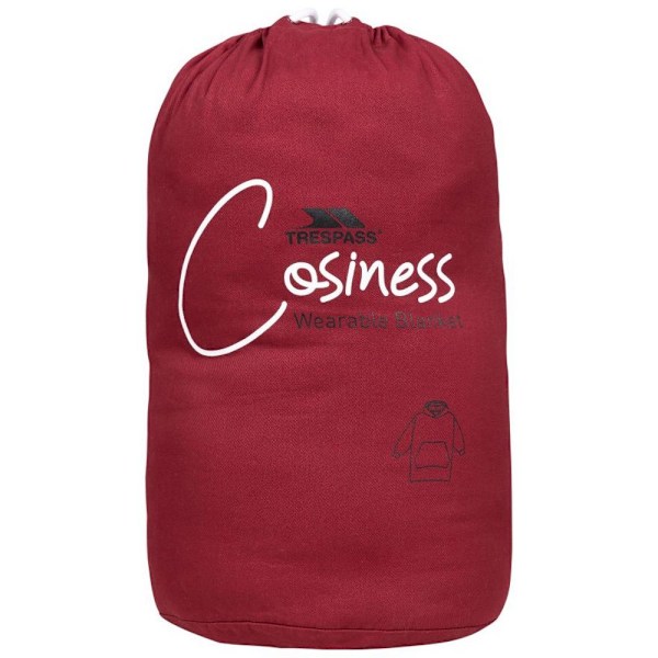 Trespass Unisex Vuxen Cosiness Oversized Hoodie Pläd Storlek Dark Cherry One Size