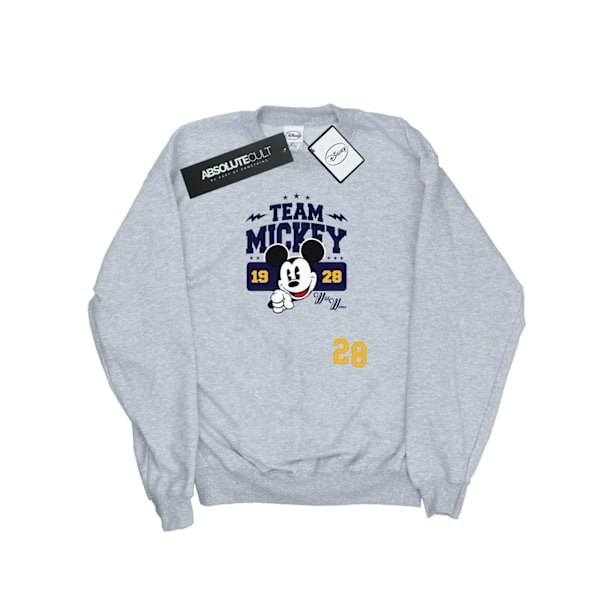 Disney Dam/Kvinnor Mickey Mouse Team Mickey Sweatshirt S Värme Heather Grey S