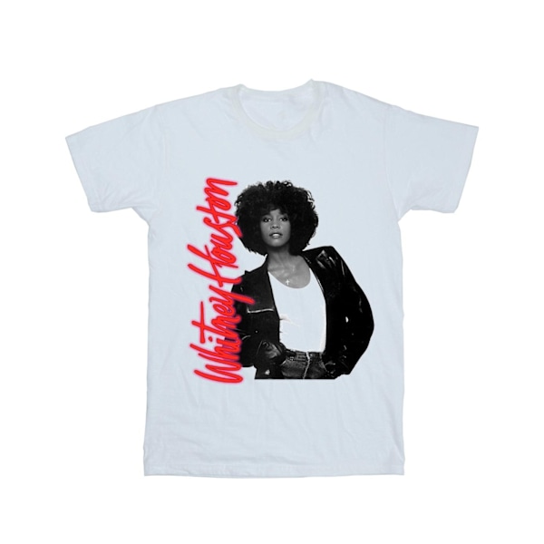 Whitney Houston Dam/Damer Whitney Pose Bomull Boyfriend T-Shirt 4XL Vit White 4XL