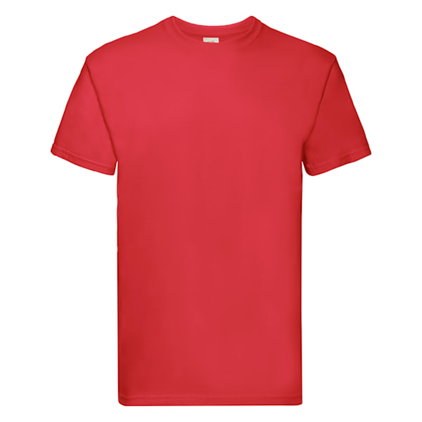 Fruit Of The Loom Mens Super Premium Kortärmad Rundhalsad T-shirt Red 2XL