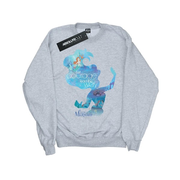 Disney Princess Girls Ariel Filled Silhouette Sweatshirt 12-13 Sports Grey 12-13 Years