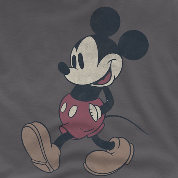 Mickey Mouse & Friends Herr Wander T-shirt M Kolgrå Charcoal M