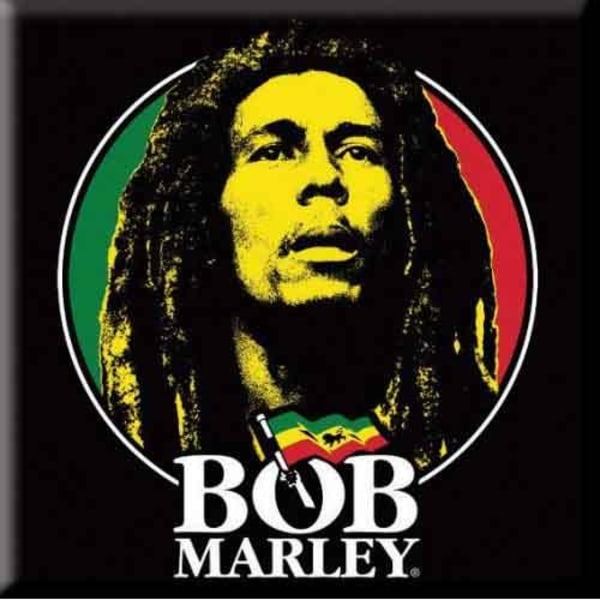 Bob Marley Face Logo Kylskåpsmagnet En Storlek Flerfärgad Multicoloured One Size