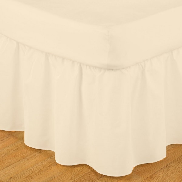 Belledorm Easy Fit Frilled Platform Valance Kingsize Ivory Ivory Kingsize