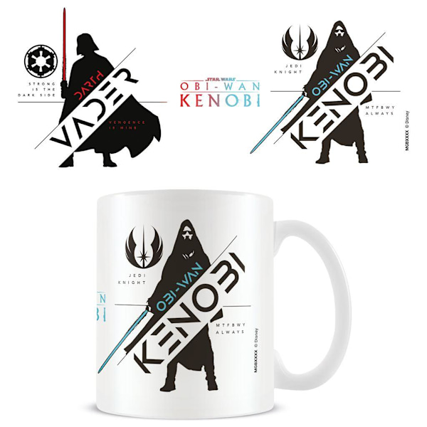 Star Wars: Obi-Wan Kenobi Vänner Blev Fiender Mugg En Storlek Vit White/Black One Size