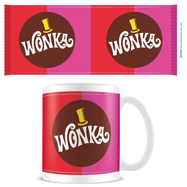 Willy Wonka & the Chocolate Factory Wonka Bar Mug En Storlek Vit White/Red/Pink One Size