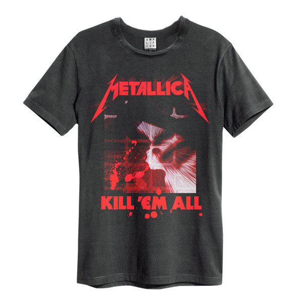 Amplified Mens Kill Em All Metallica T-Shirt S Svart/Röd Black/Red S