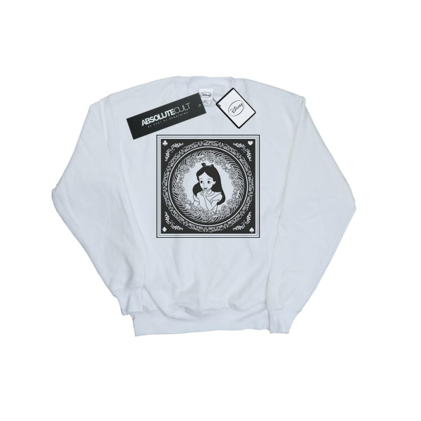 Disney Dam/Ladies Alice In Wonderland Box Sweatshirt L Vit White L