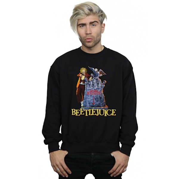 Beetlejuice Herr Här Ligger Sweatshirt 5XL Svart Black 5XL