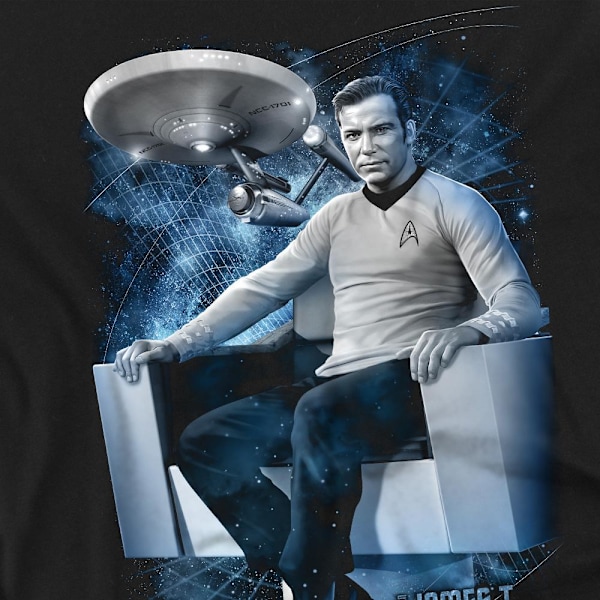 Star Trek Herr Captain´s Chair T-Shirt 5XL Svart Black 5XL