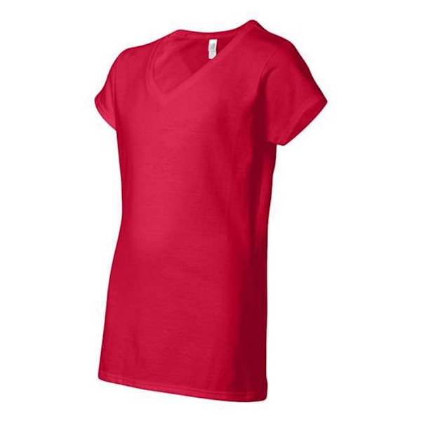 Gildan Dam/Kvinnor Soft Touch V-ringad T-shirt M Körsbärsröd Cherry Red M