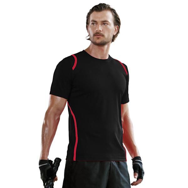 Gamegear® Cooltex® Kortärmad T-shirt / Herr Sportkläder 2XL Black/Red 2XL