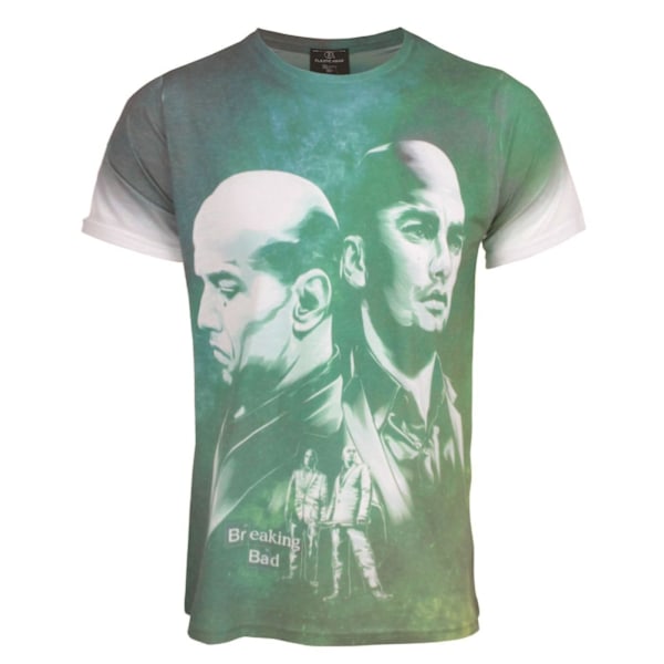 Breaking Bad Los Primos T-shirt för män, grön/off-white/grå Green/Off White/Grey M