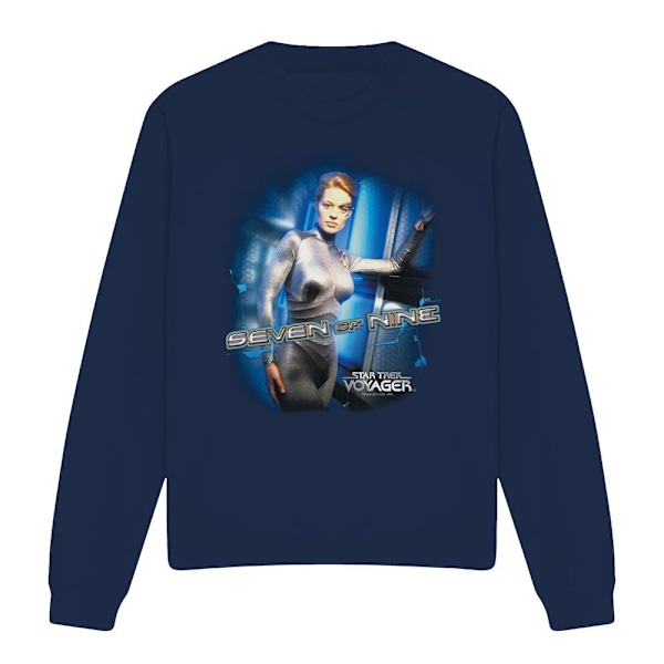 Star Trek Unisex Vuxen Seven of Nine Sweatshirt M Marinblå Navy M