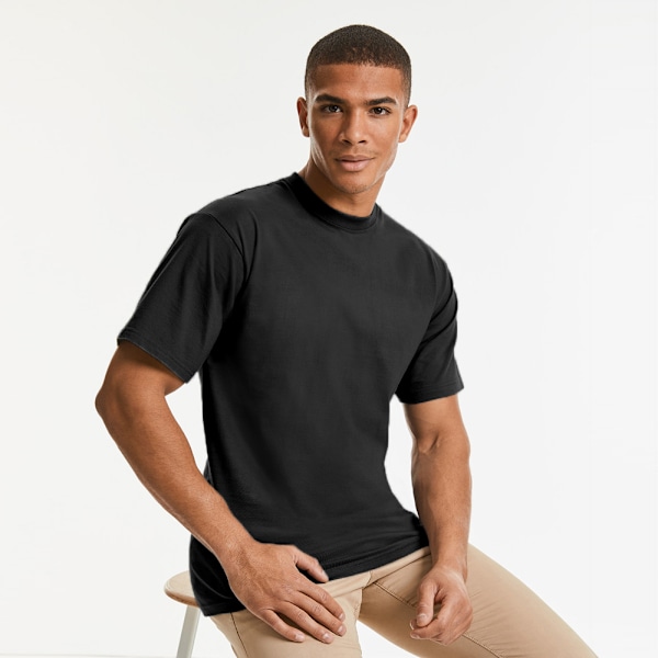 Jerzees Colours Classic T-shirt för män, kortärmad, 4XL, svart Black 4XL