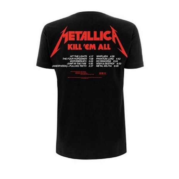 Metallica Unisex Adult Kill ´Em All Tracks Back Print T-Shirt M Black M