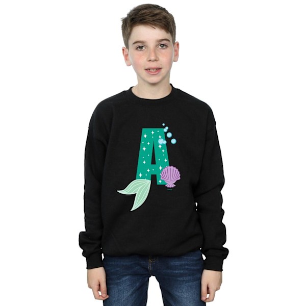 Disney Boys Alphabet A Is For Ariel Sweatshirt 7-8 År Svart Black 7-8 Years