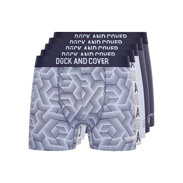 Duck and Cover Quendle boxershorts för män (5-pack) L Multicol Multicoloured L