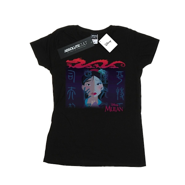 Disney Dam/Kvinnor Mulan Geisha Ansikte Bomull T-shirt M Svart Black M