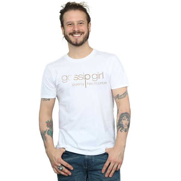 Gossip Girl Herr Guld Logo T-shirt 5XL Vit White 5XL