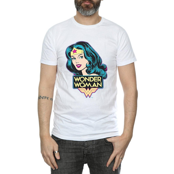 Wonder Woman Herrhuvud Bomull T-shirt M Vit White M