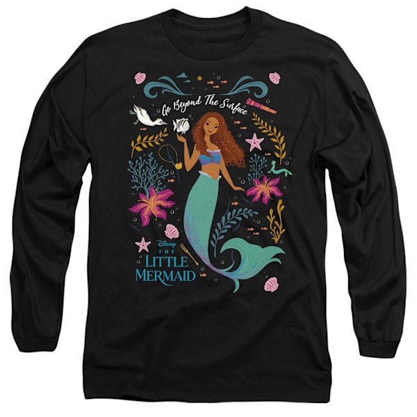 Den lilla sjöjungfrun Unisex Vuxen Go Beyond The Surface Ariel T-shirt Black XXL