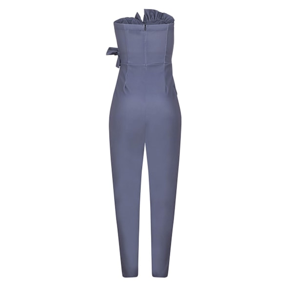 Girls On Film Dam/Dam Halcyon Volang Bandeau Jumpsuit 14 UK Grey 14 UK