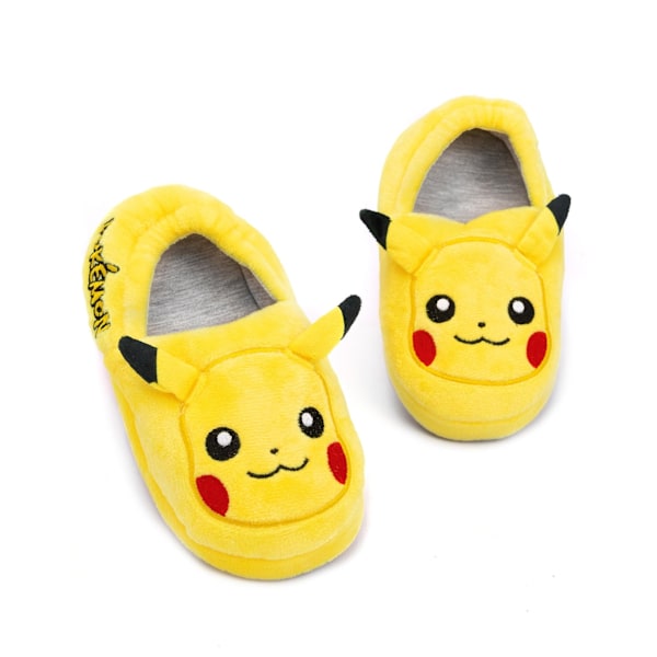 Pokemon Barn/Barn Pikachu 3D Tofflor 1 UK Gul/Heather Yellow/Heather Grey/Black 1 UK