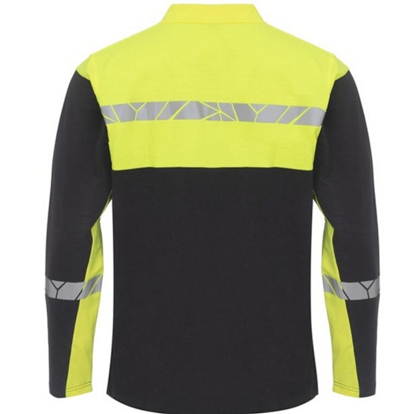 Projob Herr Progression Piké Långärmad Pikétröja L Svart/G Black/Yellow L