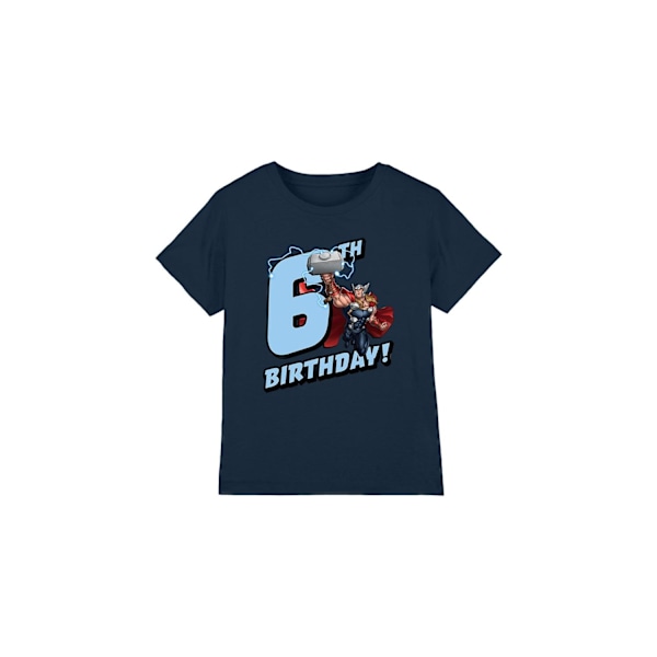 Thor Barn/Kids 6-årsdag T-shirt 5-6 År Marinblå Navy 5-6 Years
