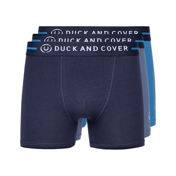 Duck and Cover Mens Scorla Boxer Shorts (3-pack) S Blå Blue S