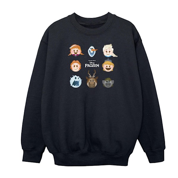 Frozen Tjejhuvud Sweatshirt 12-13 År Svart Black 12-13 Years