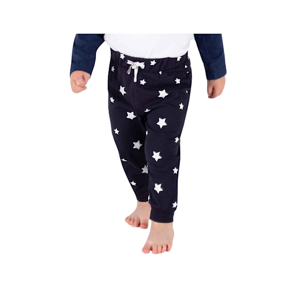 Larkwood Baby Lounge Pants 24-36 månader Marinblå/Vit Navy/White 24-36 Months
