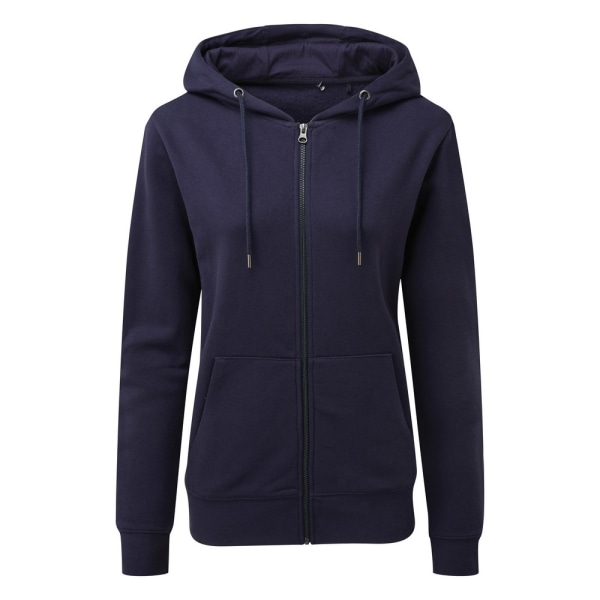 Asquith & Fox Ekologisk hoodie med dragkedja för dam/dam 8 UK Nav Navy 8 UK