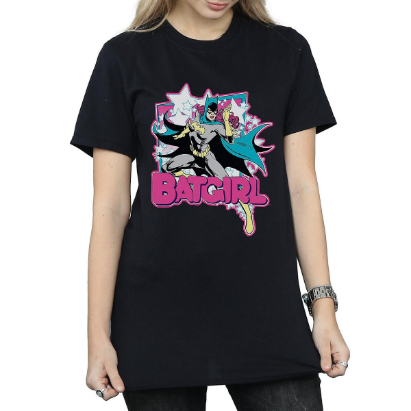 Batman Dam/Ladies Leap Batgirl Cotton Boyfriend T-Shirt L Bl Black L