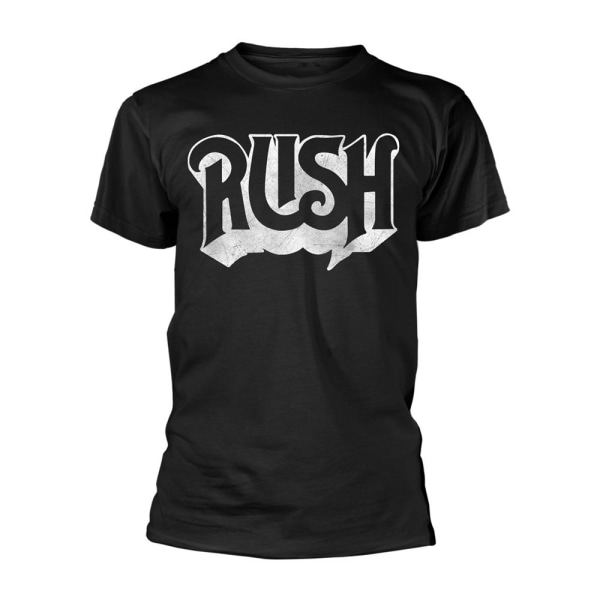 Rush Unisex Distressed T-Shirt XL Svart Black XL