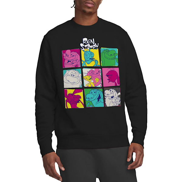 Ren & Stimpy Unisex Vuxen Warhol 2 Sweatshirt XL Svart Black XL