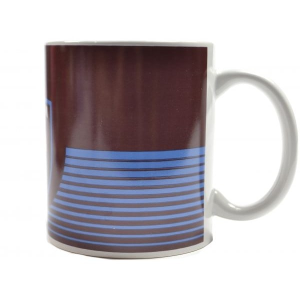 West Ham United FC Linjär Mugg En Storlek Claret Röd/Himmelsblå Claret Red/Sky Blue One Size