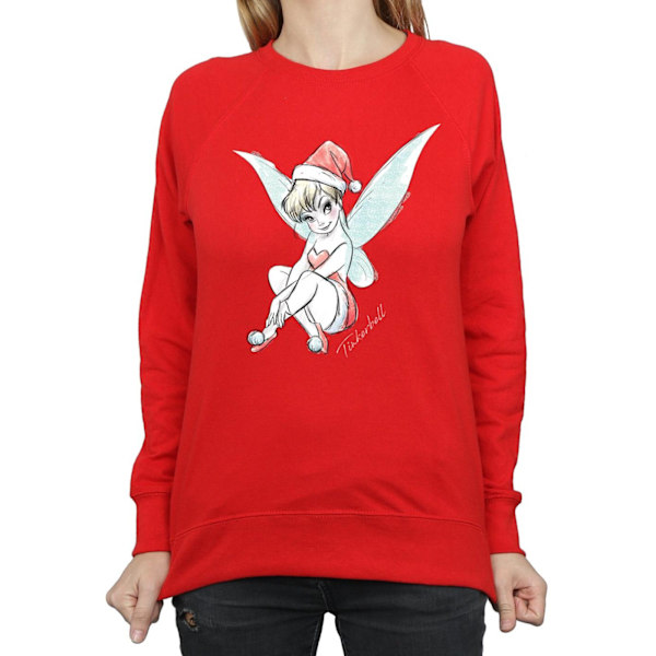 Disney Dam/Kvinnor Tinkerbell Jul Fairy Sweatshirt XL R Red XL