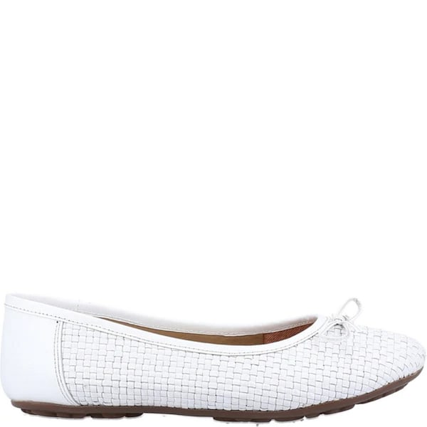 Hush Puppies Dam/Dam Ballerina Läder Pumps 8 UK Vit White 8 UK